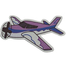 Purple Propeller Plane Sticker