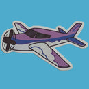 Purple Propeller Plane Sticker