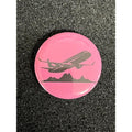 Mountain Plane Button Pin