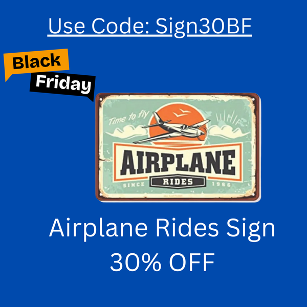 Airplane Rides Sign, Signs for Pilots