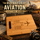 Runway Cutting Board, Bamboo Aviation Cutting Board