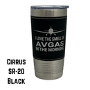 I Love the Smell of AVGAS in the Morning, Leather Wrapped Tumbler