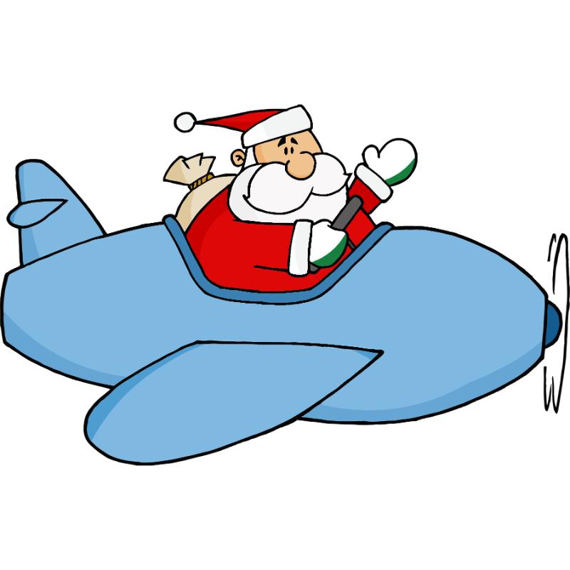 Santa Flies Button Pin