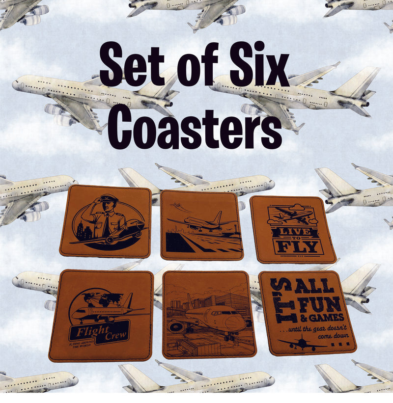 First Officer, Airline Pilot,Aviation Themed Coaster Sets, Gifts for New Hire Pilots