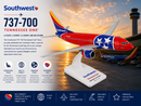 Southwest Airlines 737-700 Tennessee One model airplane on a stand with sunset background