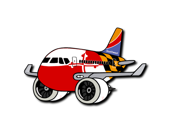 Southwest Maryland One Sticker Airline Decal