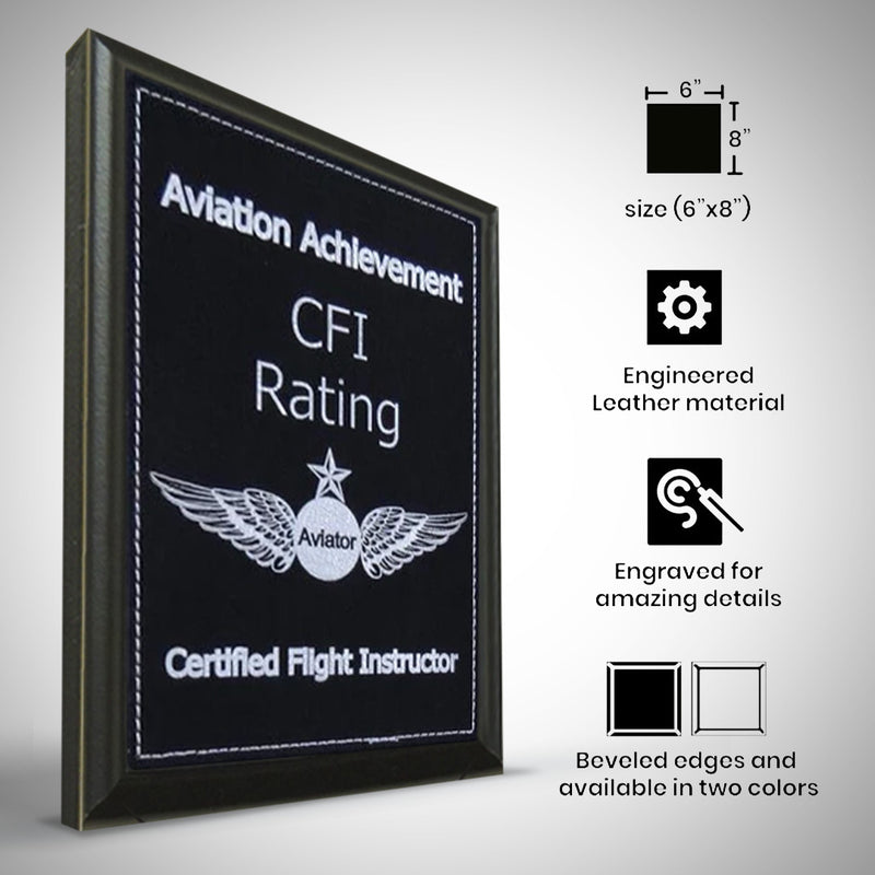 Certified Flight Instructor (CFI) Plaque