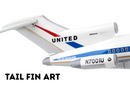 11-inch United 727-100 model with accurate markings