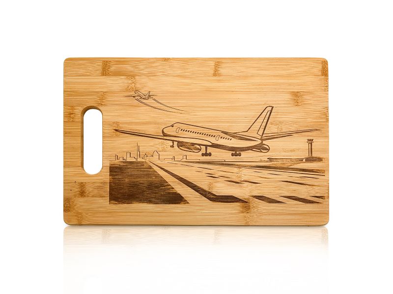 Airplane Cutting Board Gift Unique Pilot Gifts Takeoff Aviation Airline Flight A TO8X12