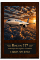 United Airlines Career Milestone Display | Airline Heritage Plaque