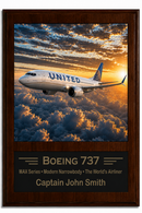 United Airlines Career Milestone Display | Airline Heritage Plaque