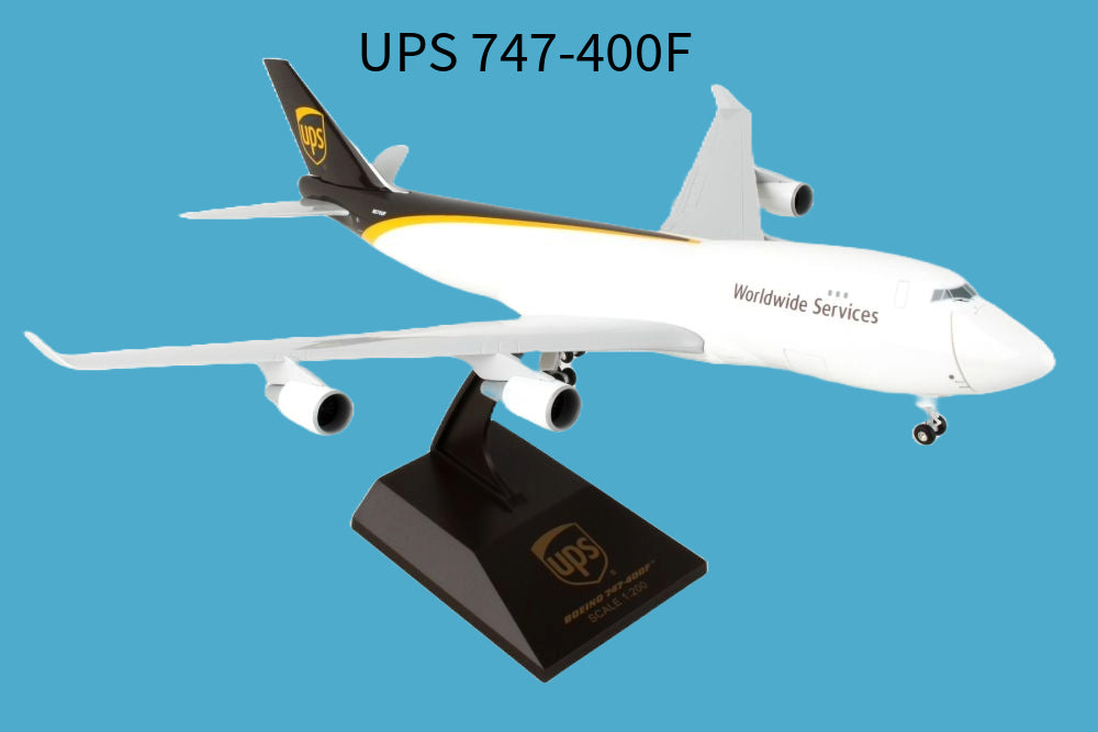UPS 747-400F 1/200 Airplane Model With Landing Gear Boeing Scale