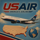 USAir Vintage Aircraft Sign – Choose Your Airplane | 12" × 12"