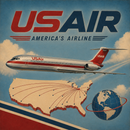 USAir Vintage Aircraft Sign – Choose Your Airplane | 12" × 12"