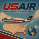 USAir Vintage Aircraft Sign – Choose Your Airplane | 12" × 12"
