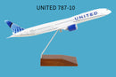 United B-787-10 1/200 with Wood Stand United Airlines Dreamliner Model