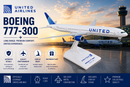 United 777-300 Airplane Model – SkyMarks 1/200 Scale Boeing 777-300 with Gear & Stand (2019 New Livery)