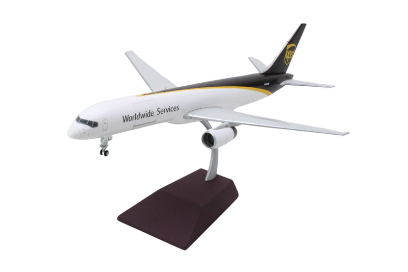 Top-down image of UPS cargo jet model with realistic detailing