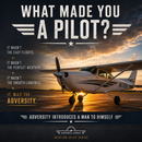 Adversity Introduces a Man to Himself | Pilot Sign | Aviation Wall Art | Pilot Gift | Aviation Decor | Gift for Pilots