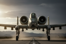A-10 Thunderbolt II Warthog front view head-on