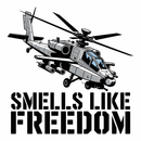 Apache Attack Helicopter-Smells Like Freedom-Sticker