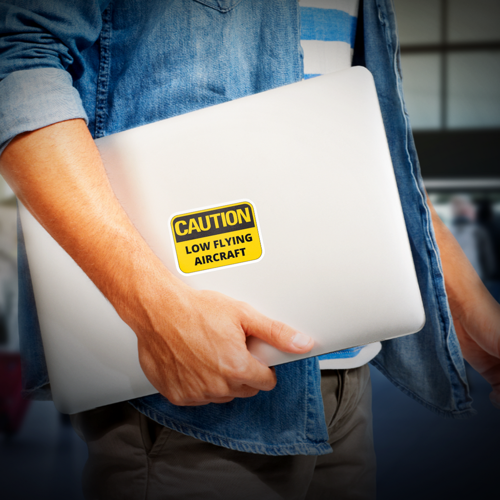 Distorted Flight Sticker Caution Low Flying Aircraft Sticker | Air Speed Junkie