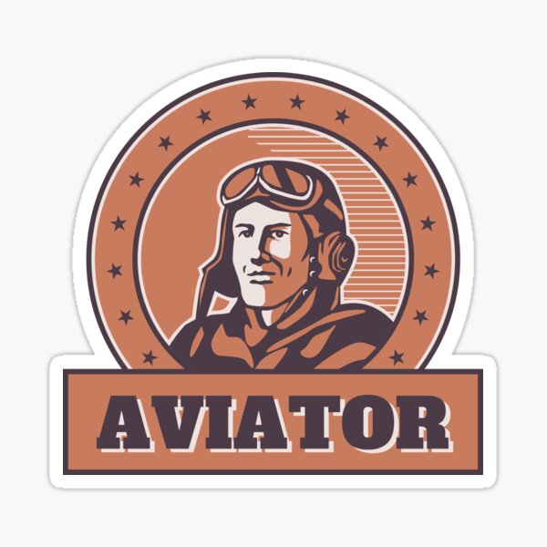 Aviator Text Sticker Aviator Pilot Sticker | Air Speed Junkie