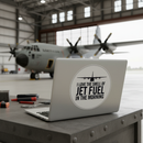 C-130 sticker on laptop