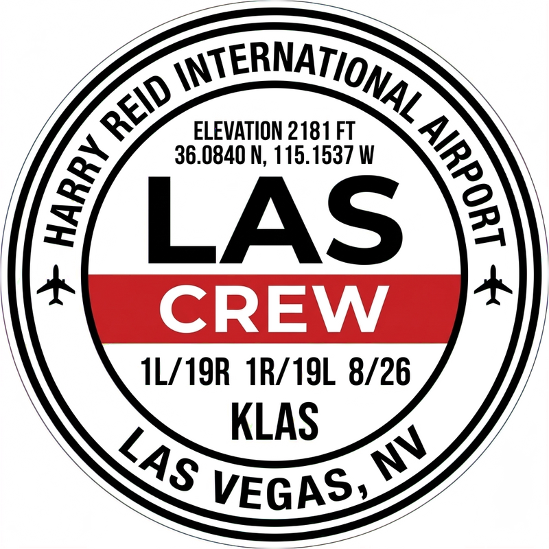Airport Base Stickers - Aviation Crew Badge Decals (20+ US Airports ...