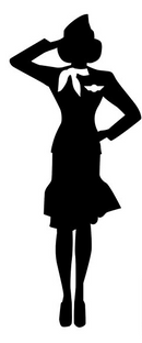 Stewardess, Flight Attendant Silhouette Sticker | Aviation Enthusiast Decor