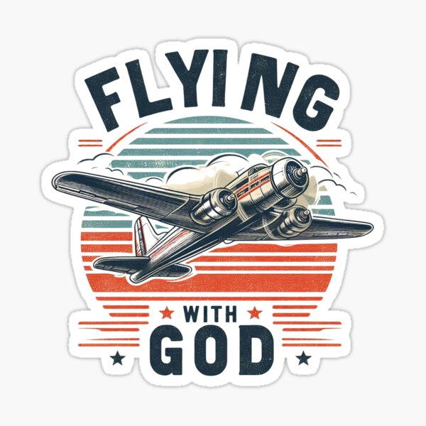 Flying with God Sticker