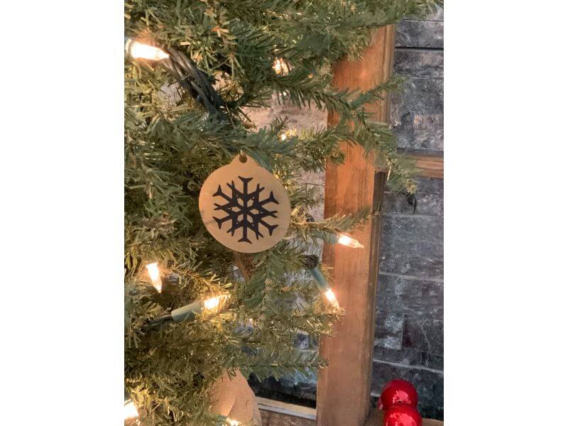 Airplane Snowflake Christmas Ornament