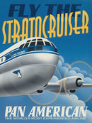 Fly The Stratocruiser Aviation Sticker - Vintage Pan Am Decal