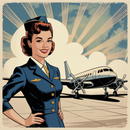 Regional Airline Vintage Flight Attendant Sticker – Cabin Crew Gift