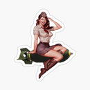 Pin Up Bomb Girl Sticker