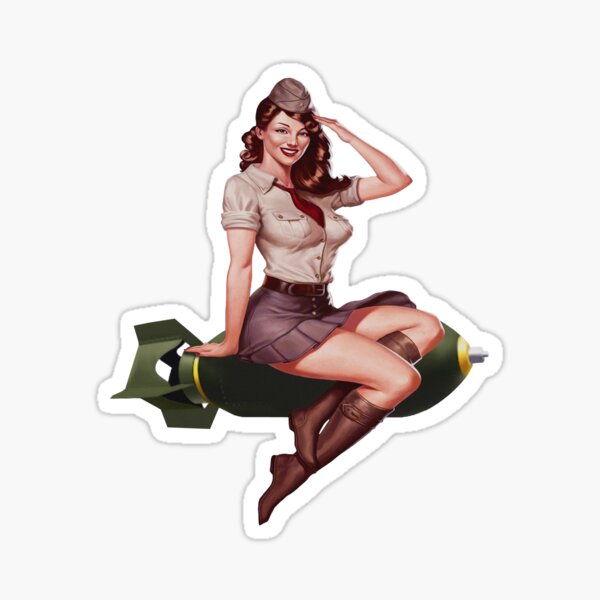 Pin Up Bomb Girl Sticker