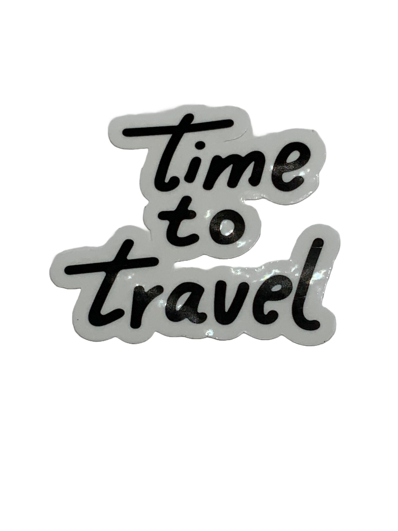 Time To Travel Sticker, Water Bottle Sticker, Gifts for Flight Attendants TRAVEL-STKR-174