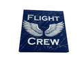 flight crew sign on blue leather