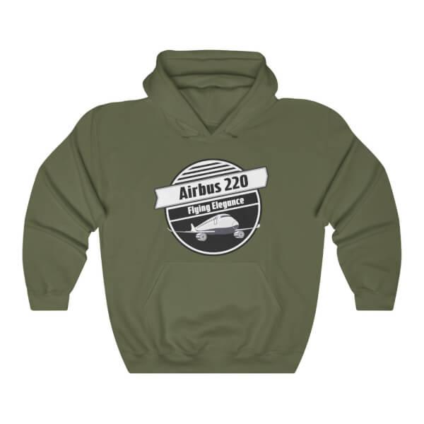 A220 Hoodie, Airbus 220, military green