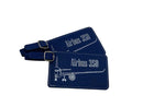 Airbus 350 Leather Luggage Tag, Bag Tag, Set of Two, A-350 - Airspeed Junkie
