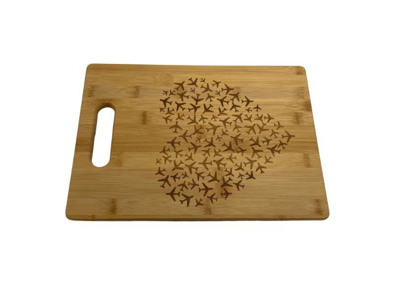 Camping Cutting Board With a Heartbeat and Heart, Love Traveling