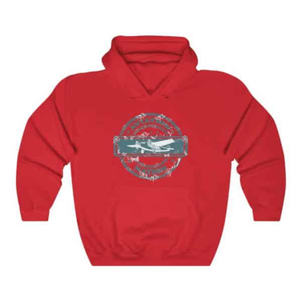 aviation hoodie, aviation clothing, red