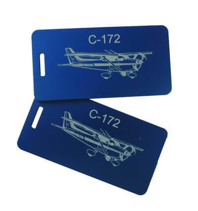 Cessna_172_ Luggage Tag, Blue