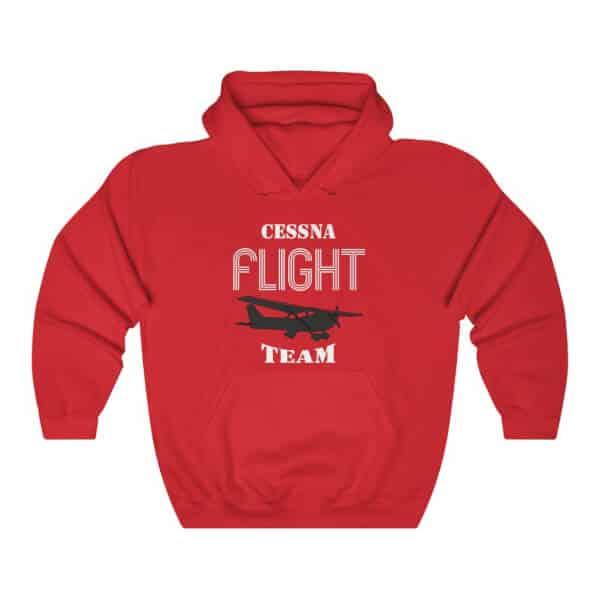 Cessna flight team hoodie, red