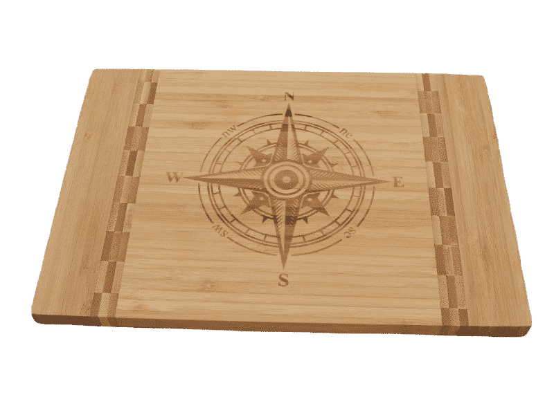 Compass Cutting Board, Bamboo, Aviation Cutting Board COMPASS129