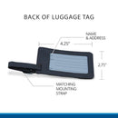 Leather Luaggage Tag Back Grey