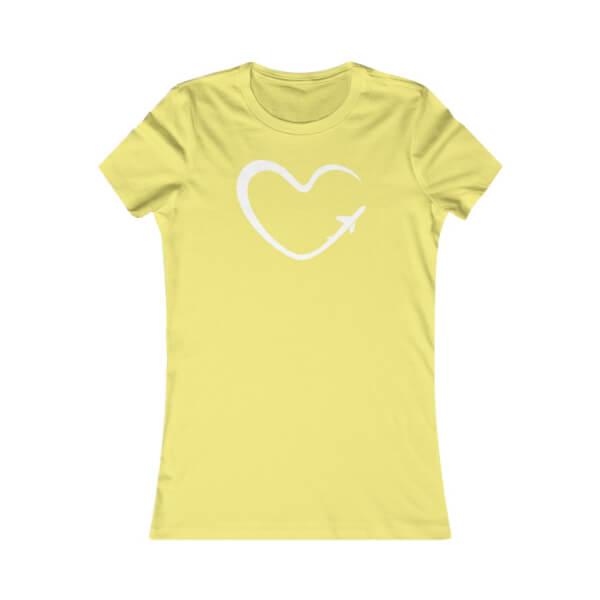 Plane Tee Shirt for Women, yellow