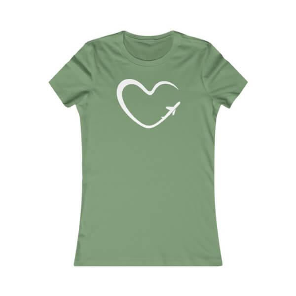 Plane Tee Shirt for Women, green