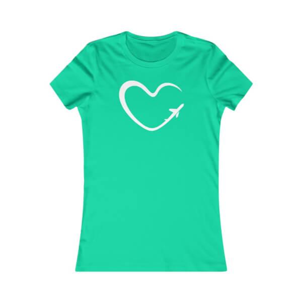 Plane Tee Shirt for Women, irish green