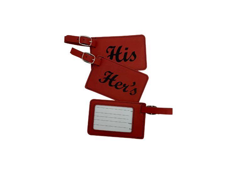 His, Hers, and More Hers, Luggage Tag, Set of Three, Bridal Gift - Airspeed Junkie